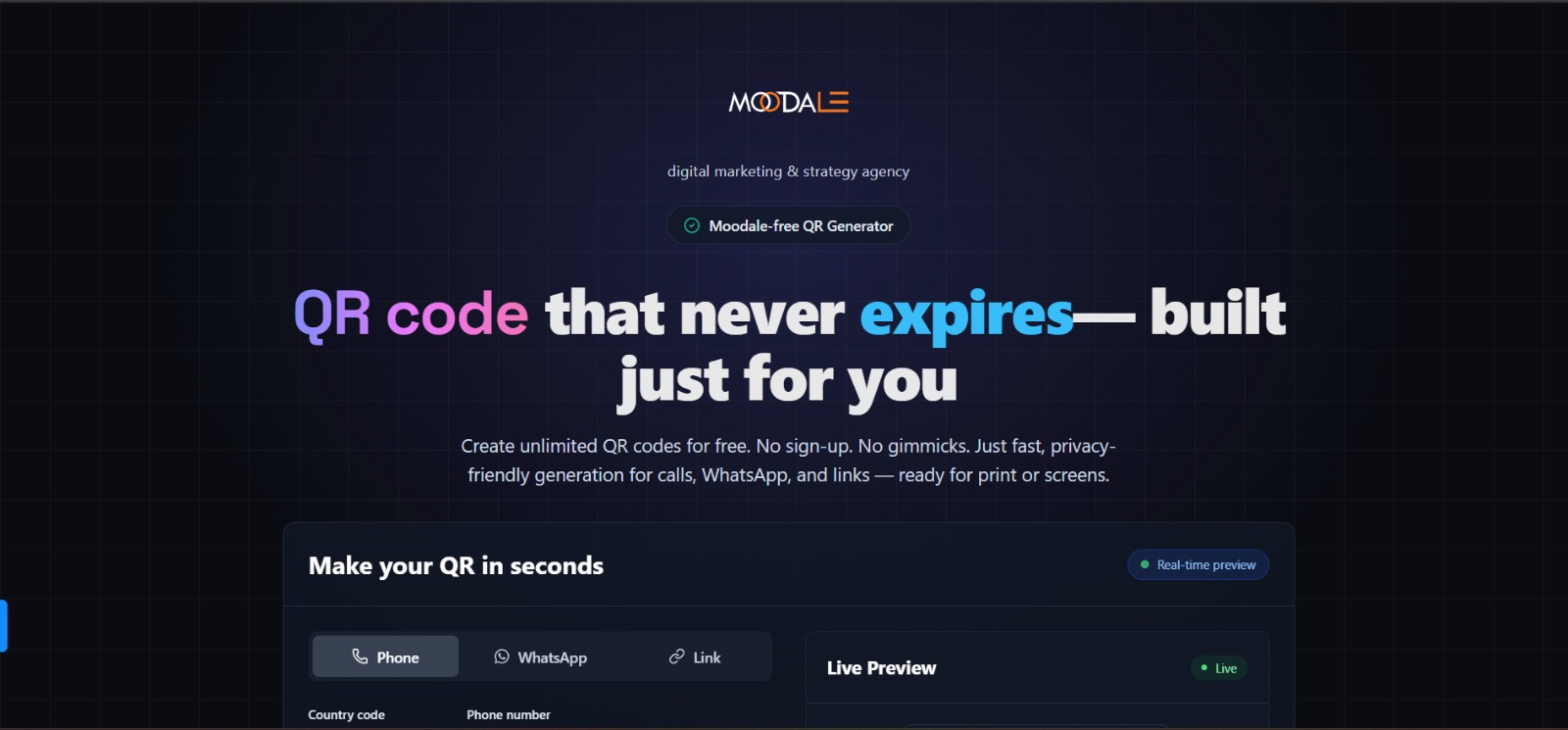 QR Code Generator Web Tool